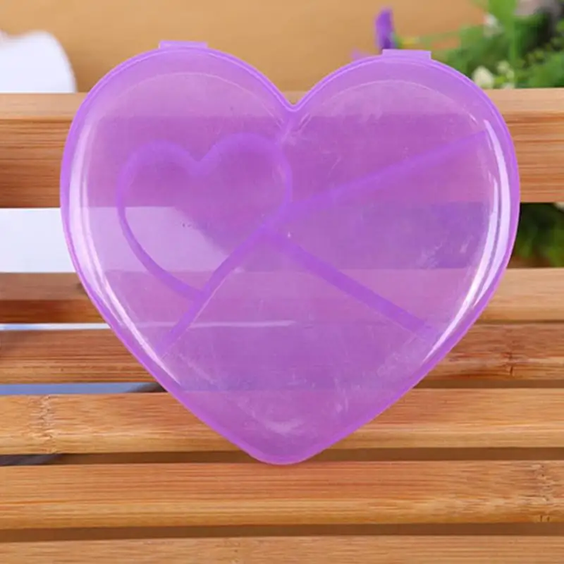 5 сетки ящик из прозрачного пластика сердце любовь коробка для ювелирных изделий