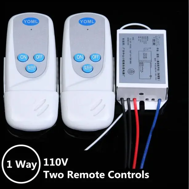 1 way 2 telecontrols Переменный ток 110 в цифровой беспроводной пульт дистанционного управления для ламп светильник вытяжной вентилятор 1 2 пути 3 способа с 2 дистанционное управление s через стену - Цвет: 1 way 2 telecontrols