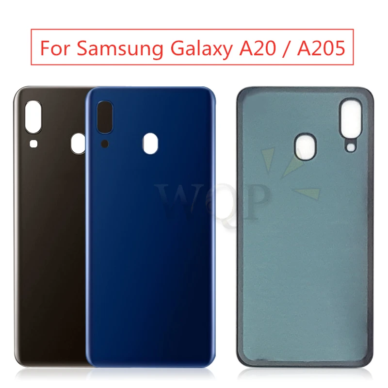 Для SAMSUNG GalaxyA20 A205 A205F Задняя крышка батареи дверь задняя пластиковая мягкая Корпус