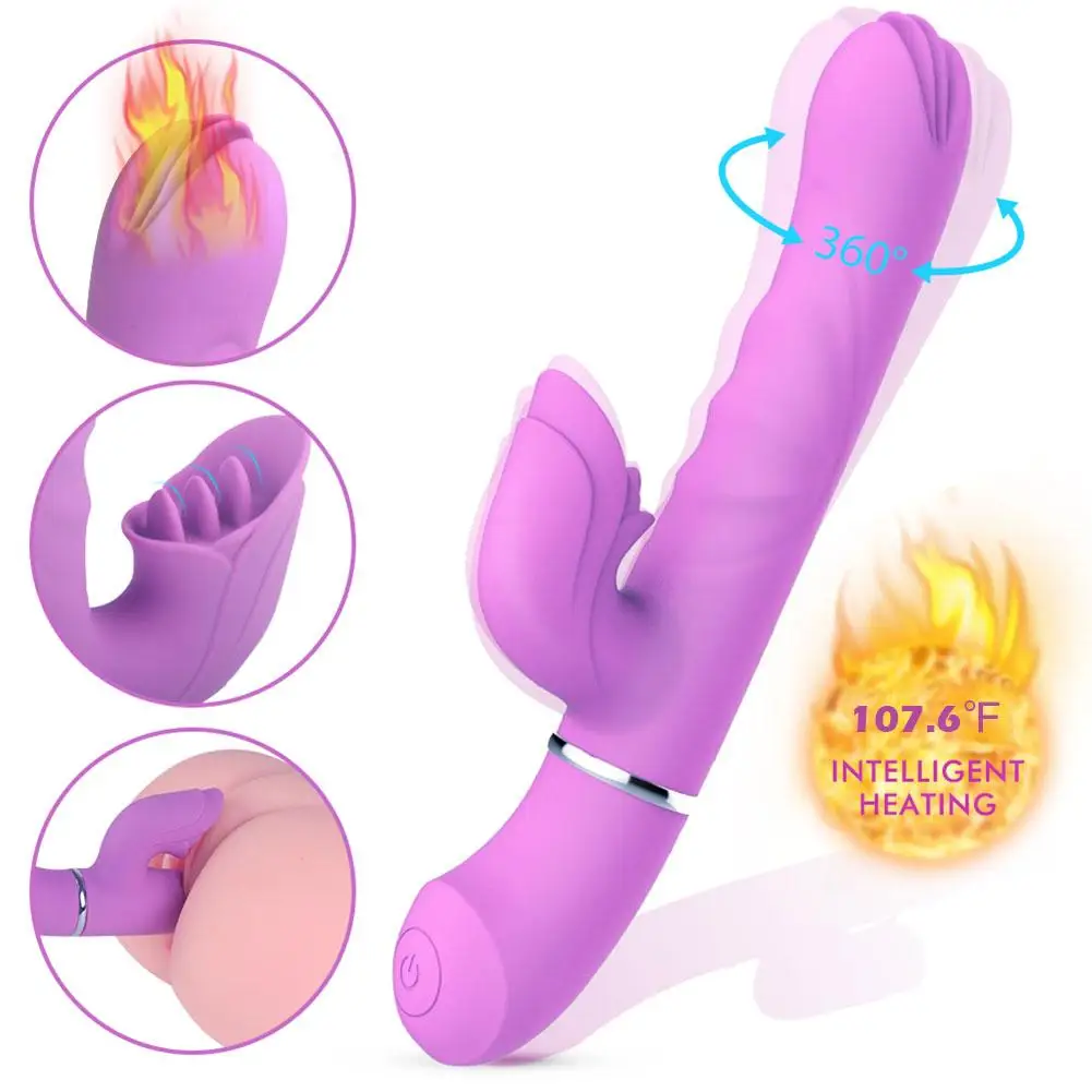 Вибратор силиконовый Стимулятор клитора заряжаемое Дилдо G Spot Массажер 360