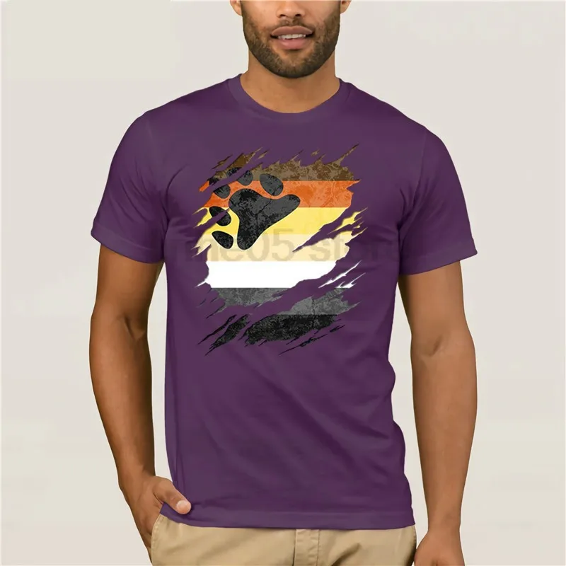 Гей медведь флаг ПРАЙД рваная футболка для мамы день Ms. T-shirt Хлопок o-образным