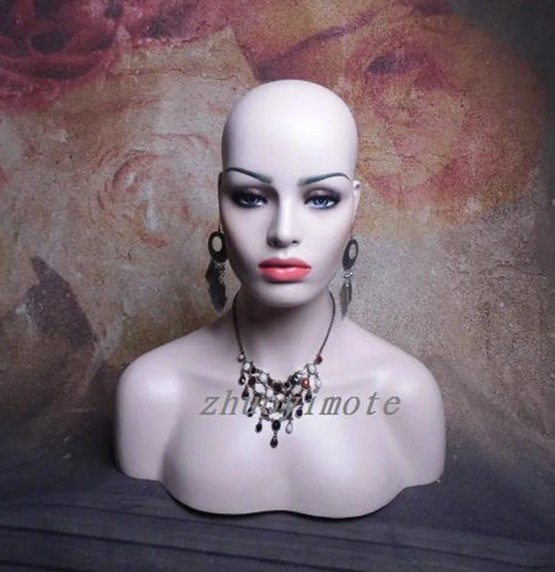 Новый женский реалистичный манекен голова из стекловолокна ювелирные изделия и