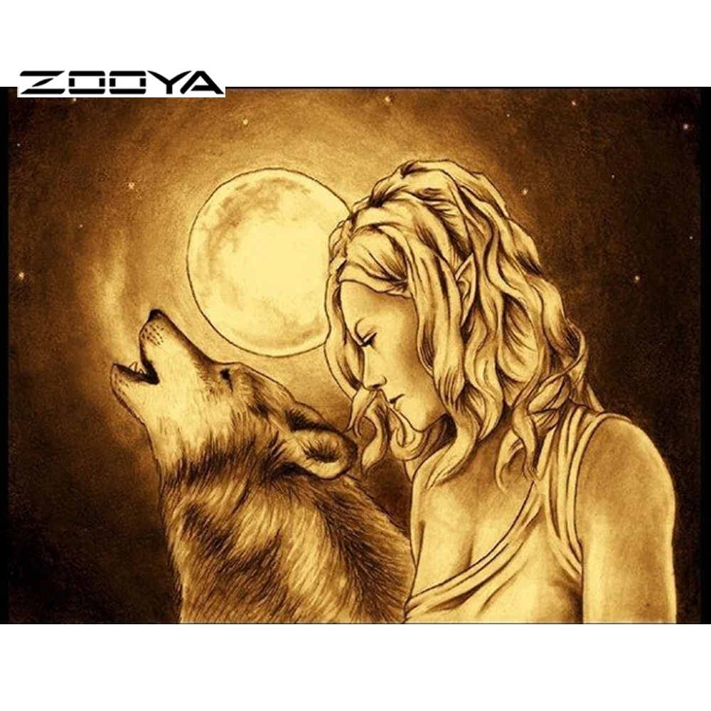 ZOOYA украшение для дома Алмазная картина горный хрусталь Вышивка крестом женщин diy