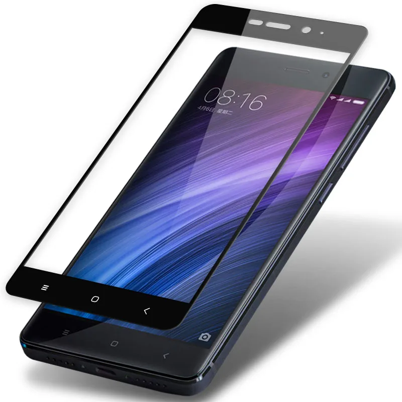 MAKAVO полноэкранная защитная пленка из закаленного стекла для Xiaomi Redmi 4X тонкая 4A 4 Pro
