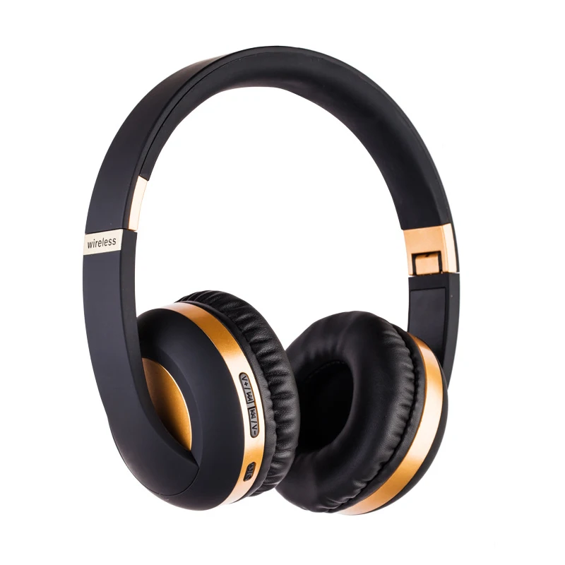 Золотой YEINDBOO Bluetooth наушники беспроводные наушники бас спортивные наушники Bluetooth v5.0HiFi наушники Поддержка TF AUX с микрофоном для ПК мобильный телефон лучшие наушники - Цвет: Золотой