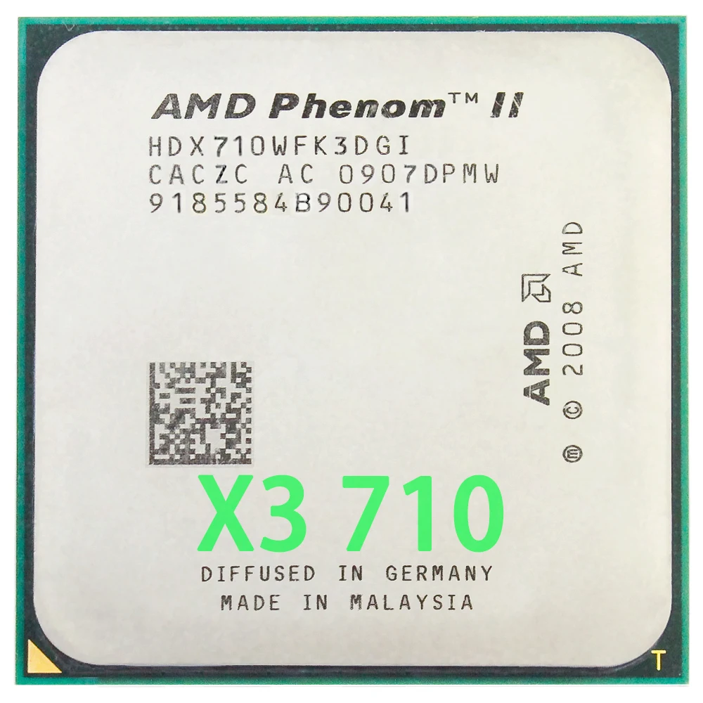

AMD Phenom II X3 710 Triple-Core CPU Processor 2.6Ghz/ 6M/95W/2000GHz Socket am3 am2+