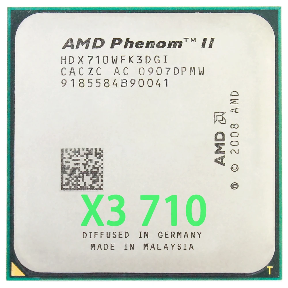 Трехъядерный процессор AMD Phenom II X3 710 2 6 ГГц/6 МБ/95 Вт/2000 ГГц разъем am3 am2 +|Процессоры| |