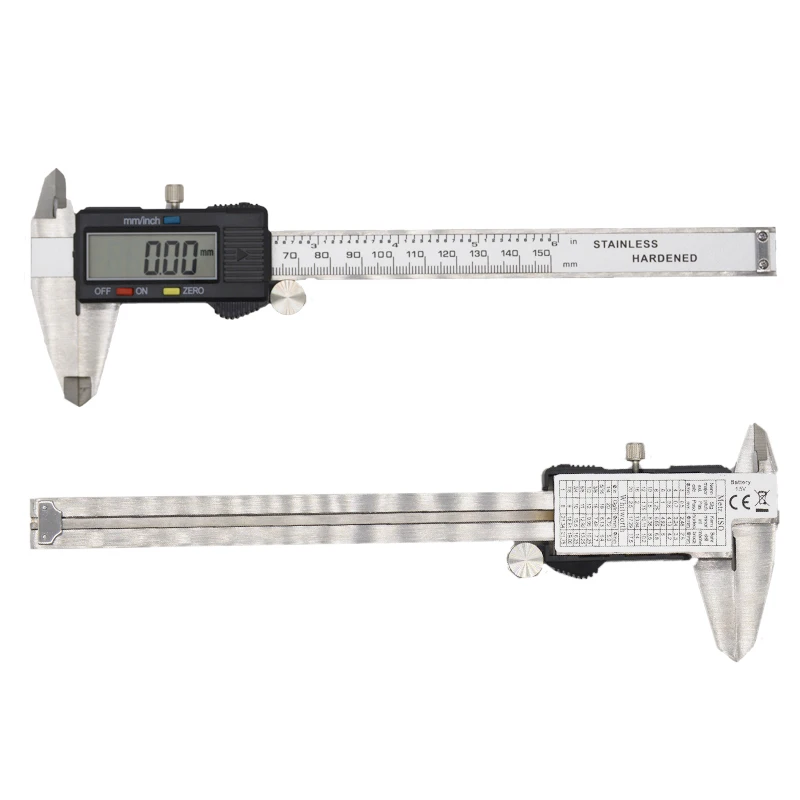 

Digital Vernier Caliper 0-150mm/200mm/300mm Stainless Steel Electronic Caliper Micrometer Depth Measuring Tools with a box