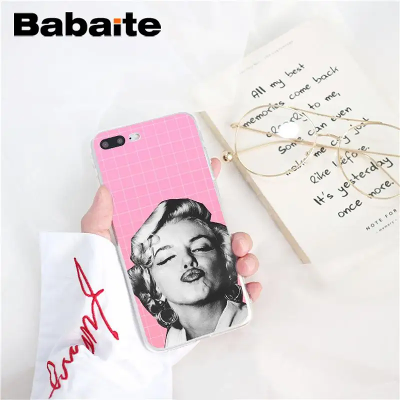 A5 Babaite marylin monroe, TPU, аксессуары для телефонов, чехол, оболочка для iPhone 8, 7, 6, 6S Plus, X, XS MAX, 5, 5S, SE, XR, 10, чехол - Цвет: A5