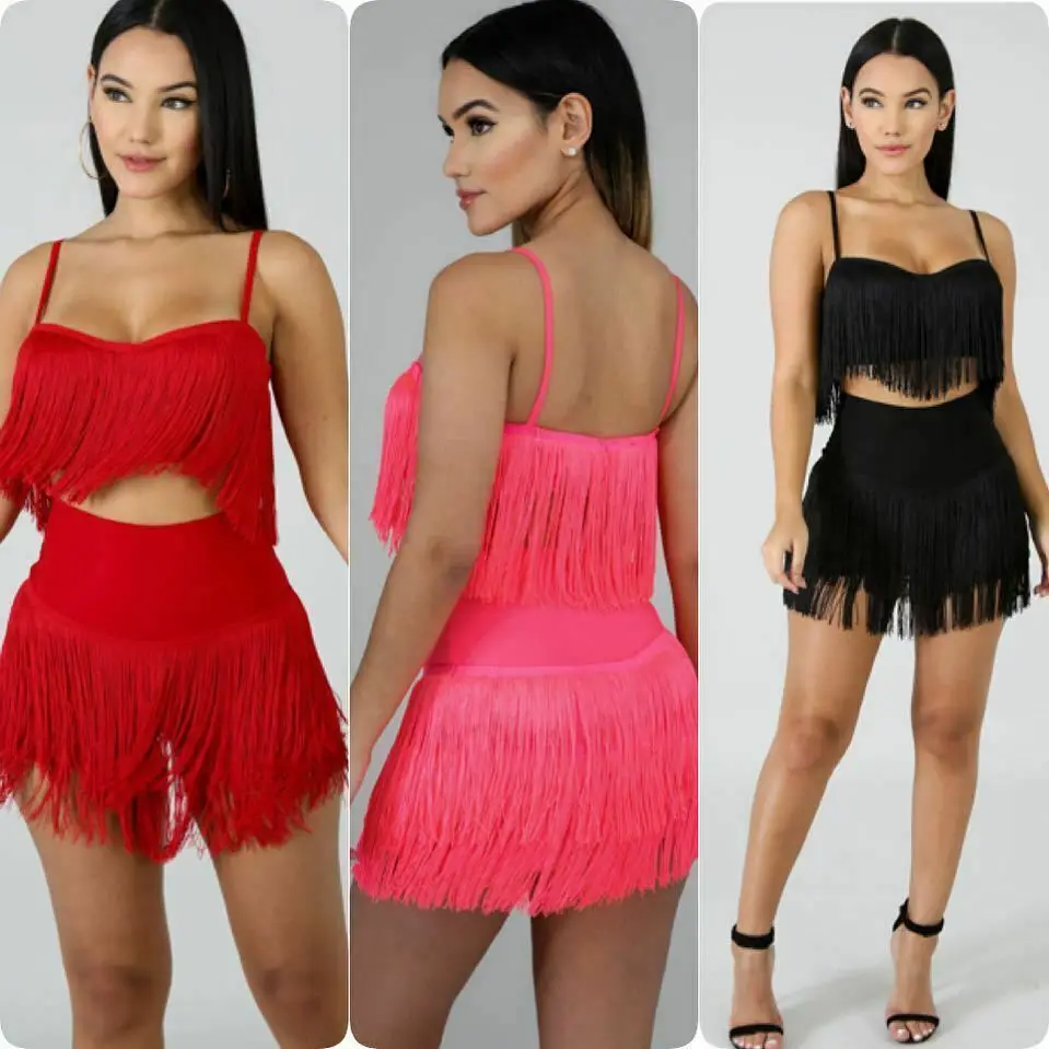 Женский короткий топ комплект одежды из 2 предметов без рукавов с треугольным