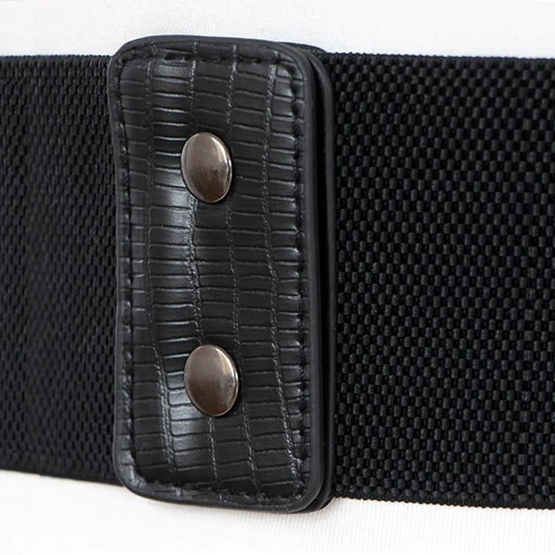 В стиле панк 3 Булавки пряжкой широкий Ремни Для женщин Эластичный ремешок