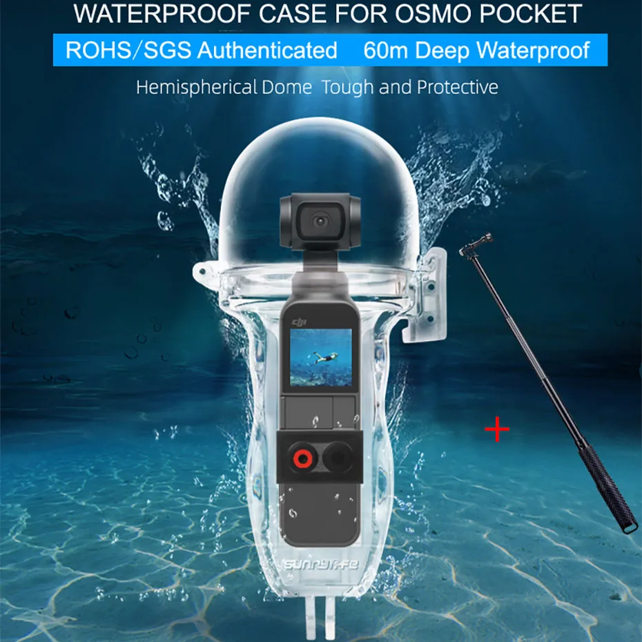 Водонепроницаемый корпус для дайвинга чехол DJI OSMO Pocket 60 м защита подводного