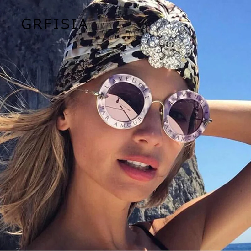 GRFISIA Солнцезащитные очки женские 2018 г брендовые дизайнерские винтажные круглые