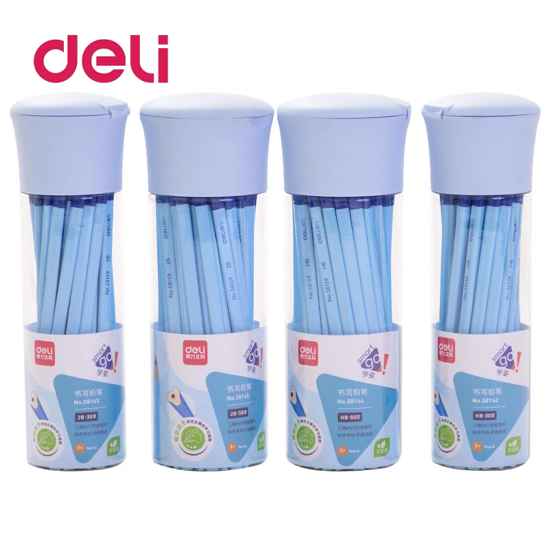 Deli Professional 30 шт. HB черный эскиз уголь треугольники Стандартный Карандаш для рисования карандаши набор 2B инструмент художественные принадлежности