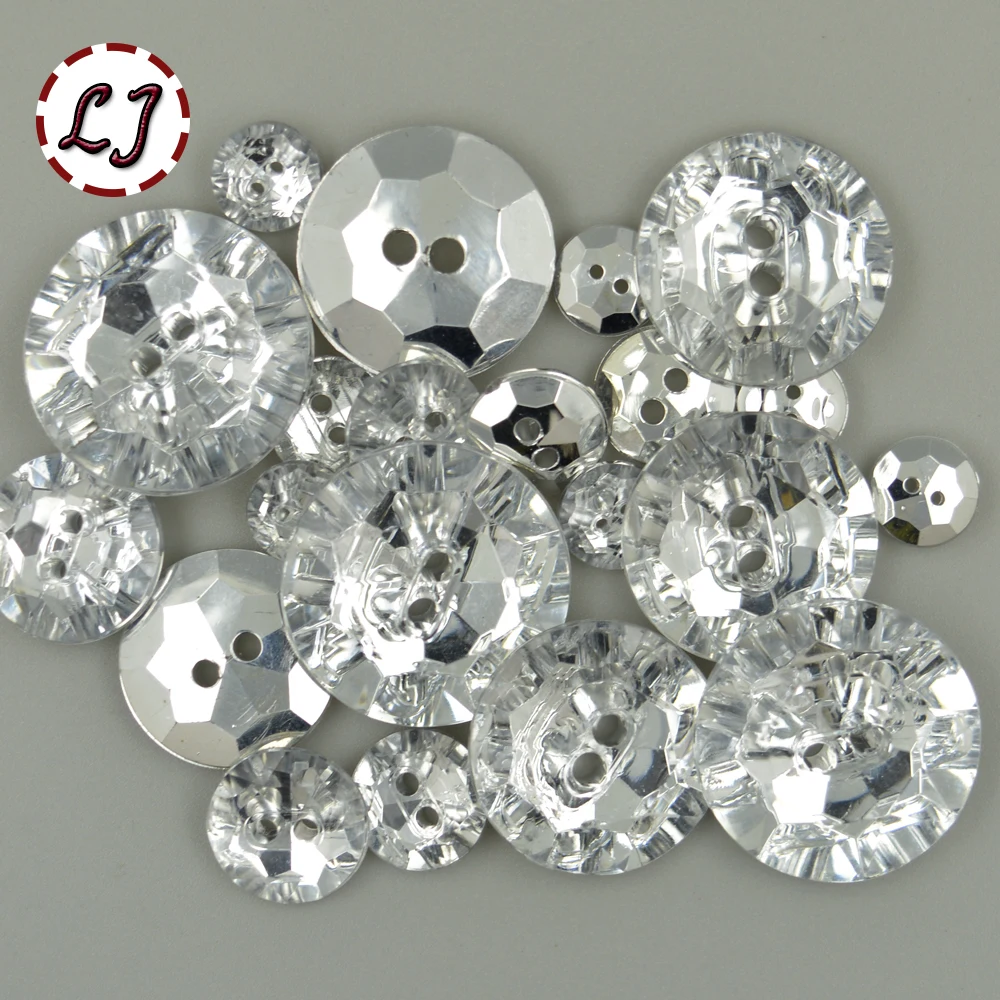 Круглая защелкивающаяся пуговица, модная пластиковая, 30 шт./Лот, блестящая акриловая кнопка, для одежды, ткани, швейных пуговиц, аксессуары для скрапбукинга «сделай сам»