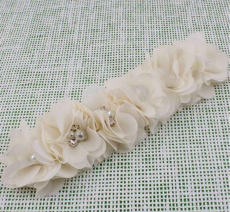 12Pc/lot Tulle Candy Flower Baby Headband Stretchy Nylon Girls Hairband Rainbow Children Headwraps Hair Accessoires |