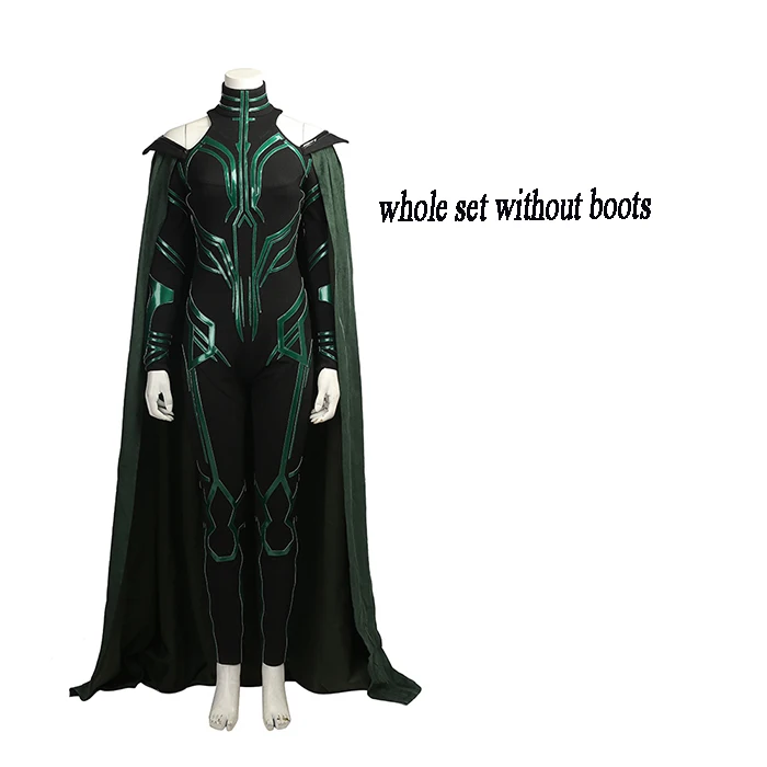 whole without boots MANLUYUNXIAO Movie Thor 3 Costume Hela cosplay Costume Thor Ragnarok cosplay Costume женские костюмы на Хэллоуин для взрослых - Цвет: whole without boots