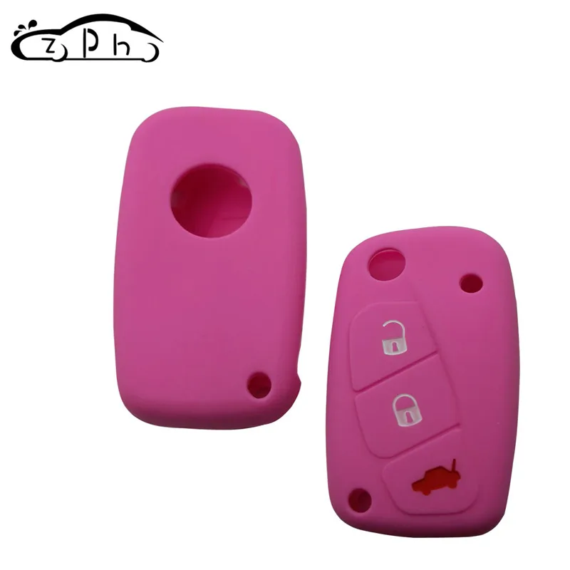 Чехол брелок для ключей с 3 кнопками силиконовый чехол Fiat Punto Ducato Stilo Panda Idea Doblo Bravo