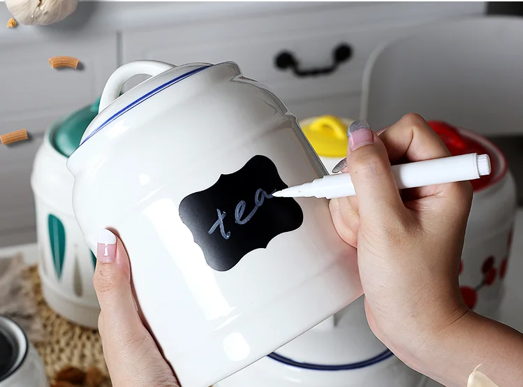 3Pcs Direct sales Nordic home kitchen storage ceramic sealed cans storage tank milk powder tea coffee sugar honey pot kimchi jar