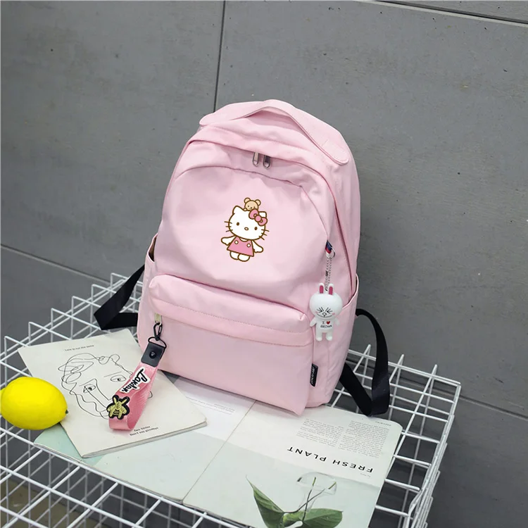 Модный женский рюкзак с аниме hello kitty, школьные сумки для девочек-подростков, милый розовый рюкзак для путешествий, рюкзак на плечо, сумка для ноутбука - Цвет: GJF kitty2
