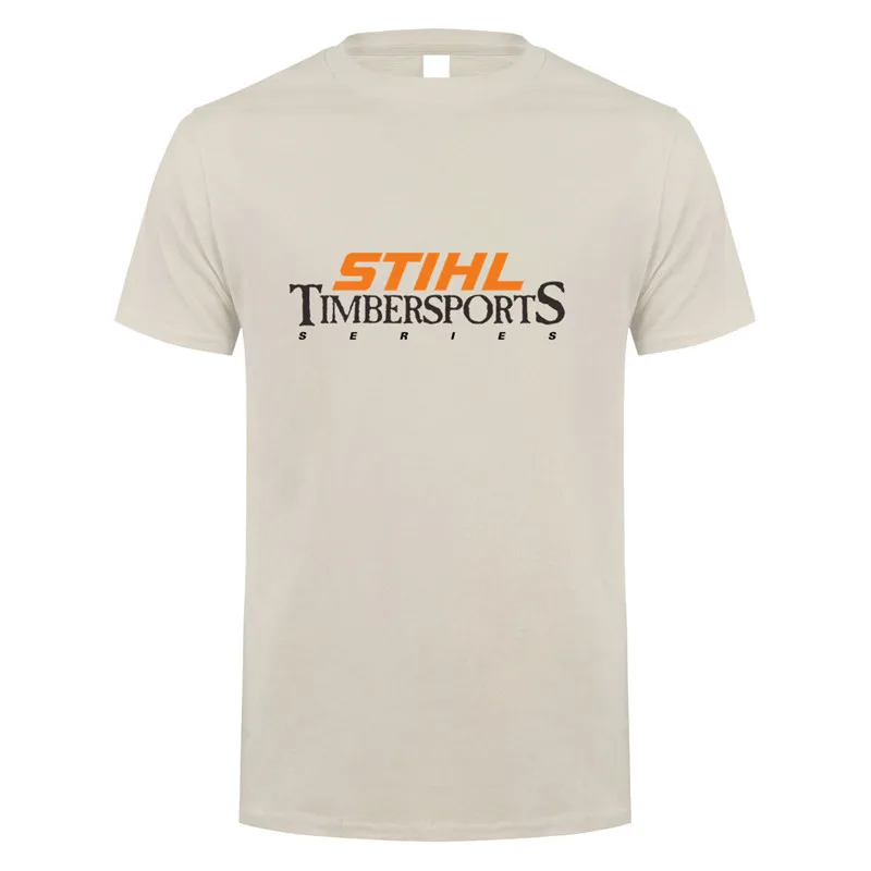 sand Stihl Timbersports серия футболка мужская с коротким рукавом хлопок лето Человек Stihl Футболка мужская футболка DS-004 - Цвет: sand