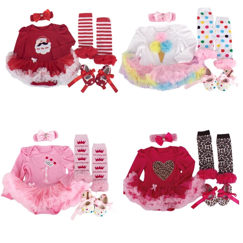 Оптовая продажа Одежда для маленьких девочек рождественское платье пачка с