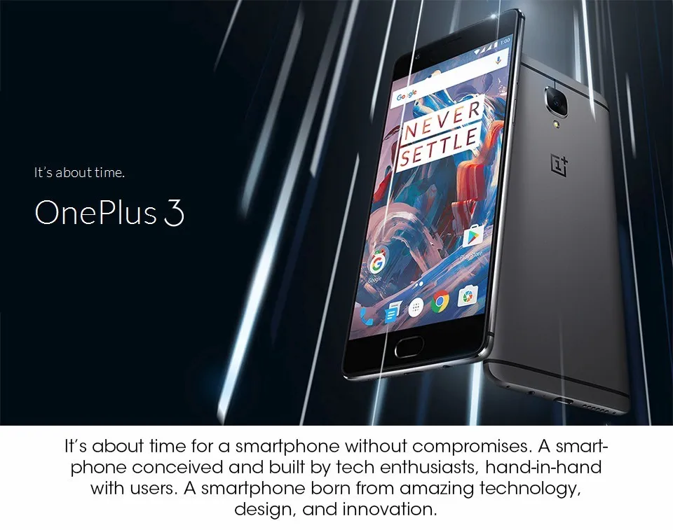 Смартфон Oneplus 3, 6 ГБ ОЗУ, 64 Гб ПЗУ, мобильный телефон Snapdragon 820, четыре ядра, 5,5 дюймов, Android, сканер отпечатков пальцев, 4G