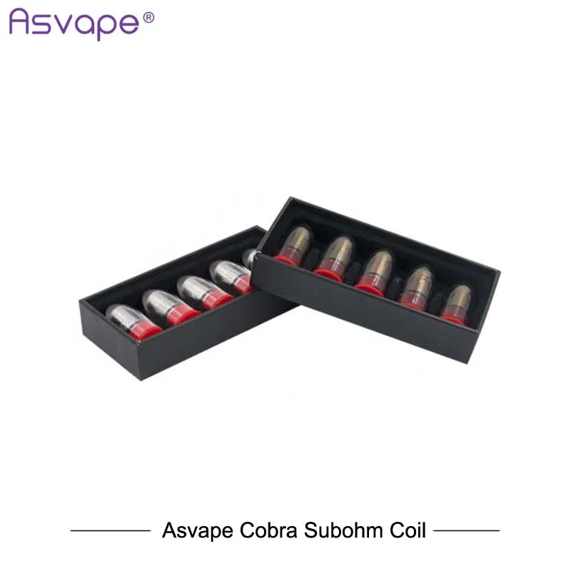 5 шт./лот оригинальная катушка Asvape Cobra sub ohm для электронных сигарет головка бака 0