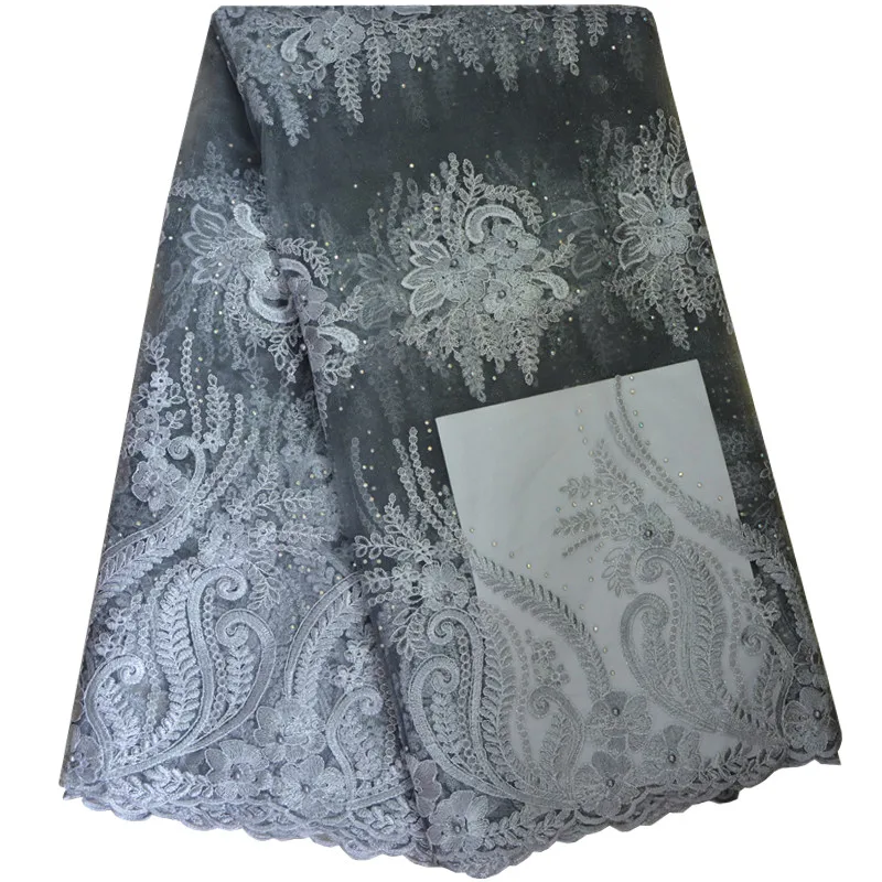 Горячая Распродажа высокое качество Африканский шнур кружево с камнями