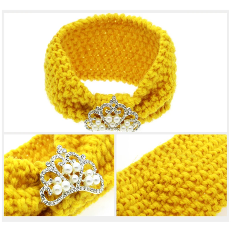 JRFSD Милая повязка на голову вязаная с узлом цветами эластичная Детские