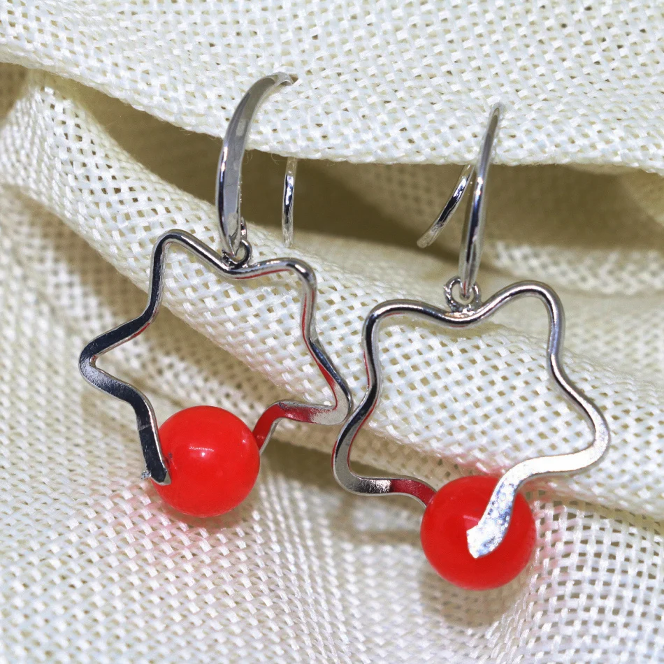 6 видов цветов звезды болтающиеся серьги для женщин из высококачественного камня