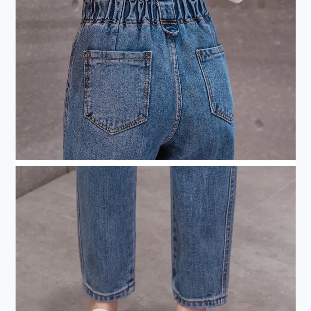 

VIYUGUO 2020 Spring Clothes Ladies High Waist Female Boyfriend Jeans with a tight waistl Denim Ripped Jean Woman Plus Size