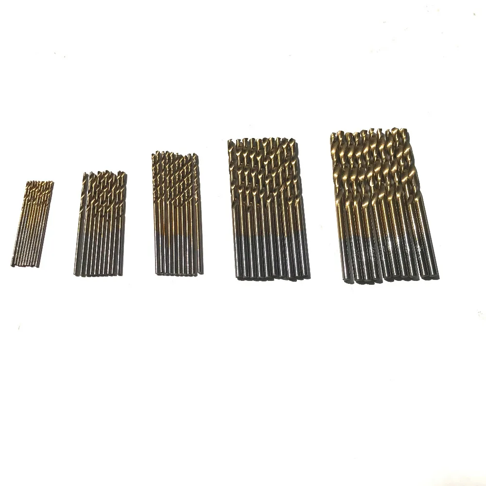 

Free Shipping Of 50pcs/pack 1-3mm Hss Twist Drill Bits Tin Coating Hss 4241 Metal Drilling Twist Drill Bit Straight Shank