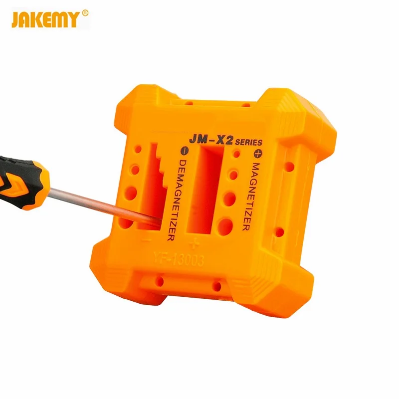 JAKEMY JM-X2 намагничиватель инструмент для размагничивания оранжевый абс пластик отвертка Магнитная палочка ручные Инструменты Отвертки Магнитный редуктор