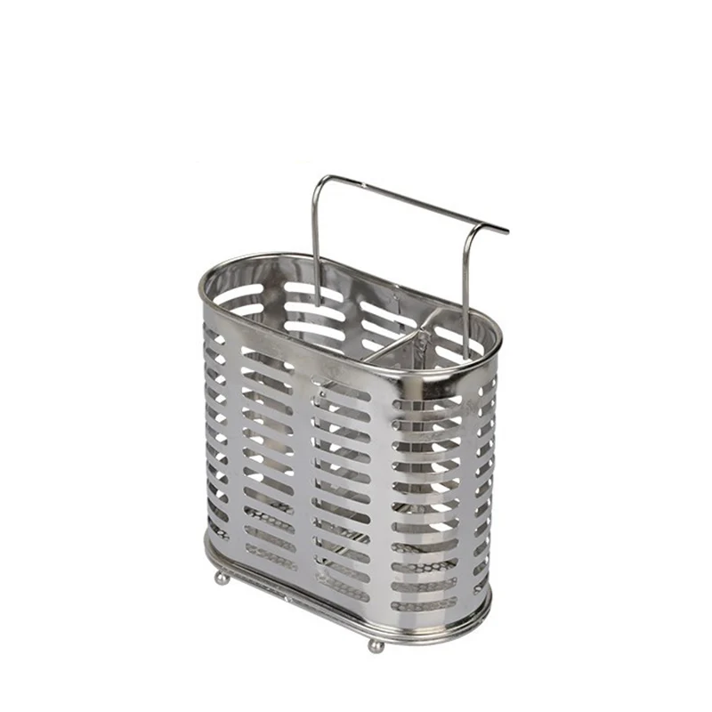 

304 Stainless Steel High Quality Kitchenware Storage Holder Two Grids Drain Water Type Tableware Storage Cage Free Shipping