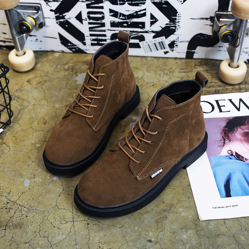 Size35-40 2018 новые женские ботильоны осенние на шнуровке удобная обувь женщина