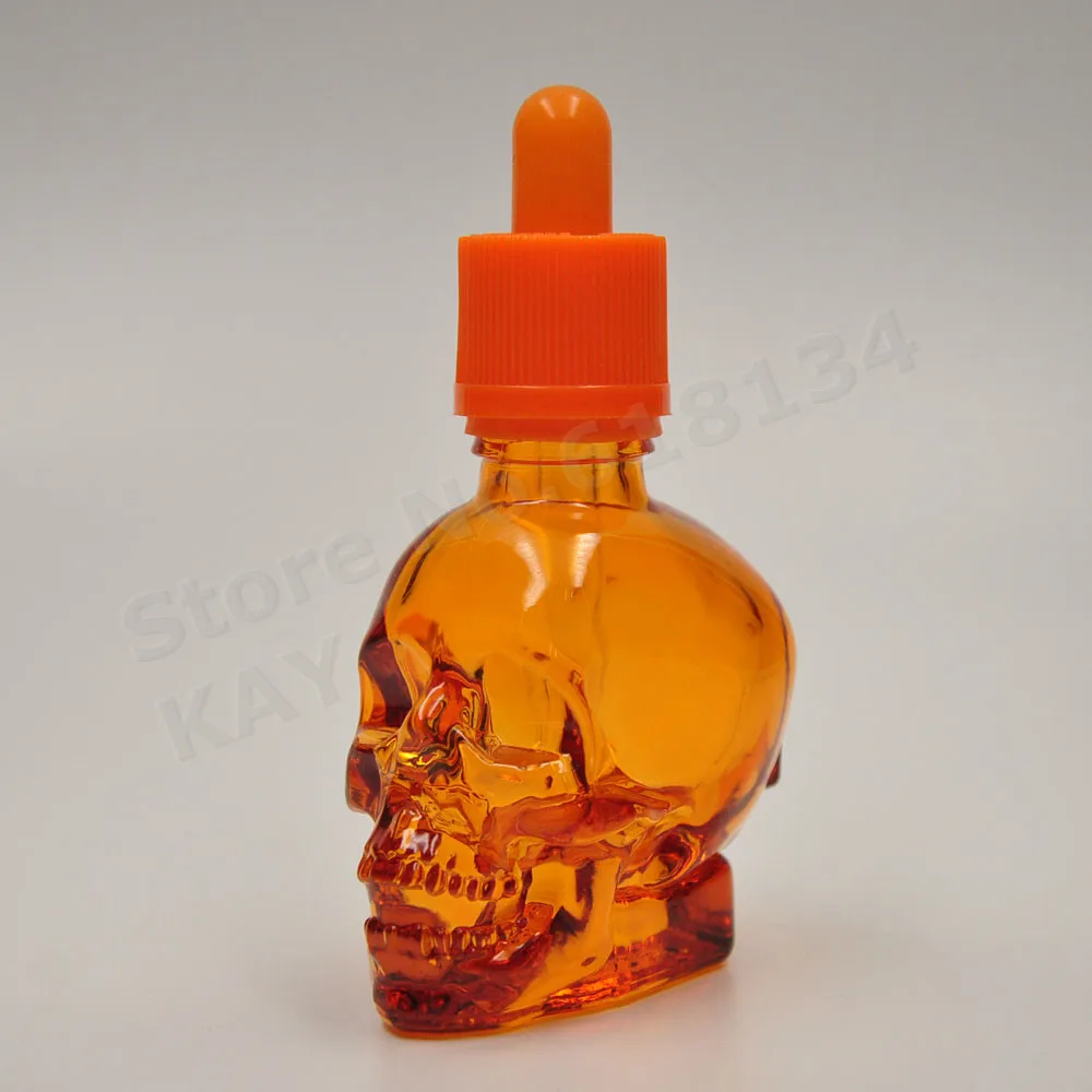 

orange glass dropper bottles 1oz dropper bottles 30ml glass skull bottle
