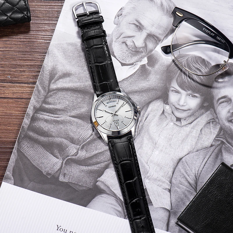CASIO Часы Топ люксовых брендов наручные Мужские часы Серебристый Повседневное человек часы ретро Relogio masculino световой Сталь MTP-1370L