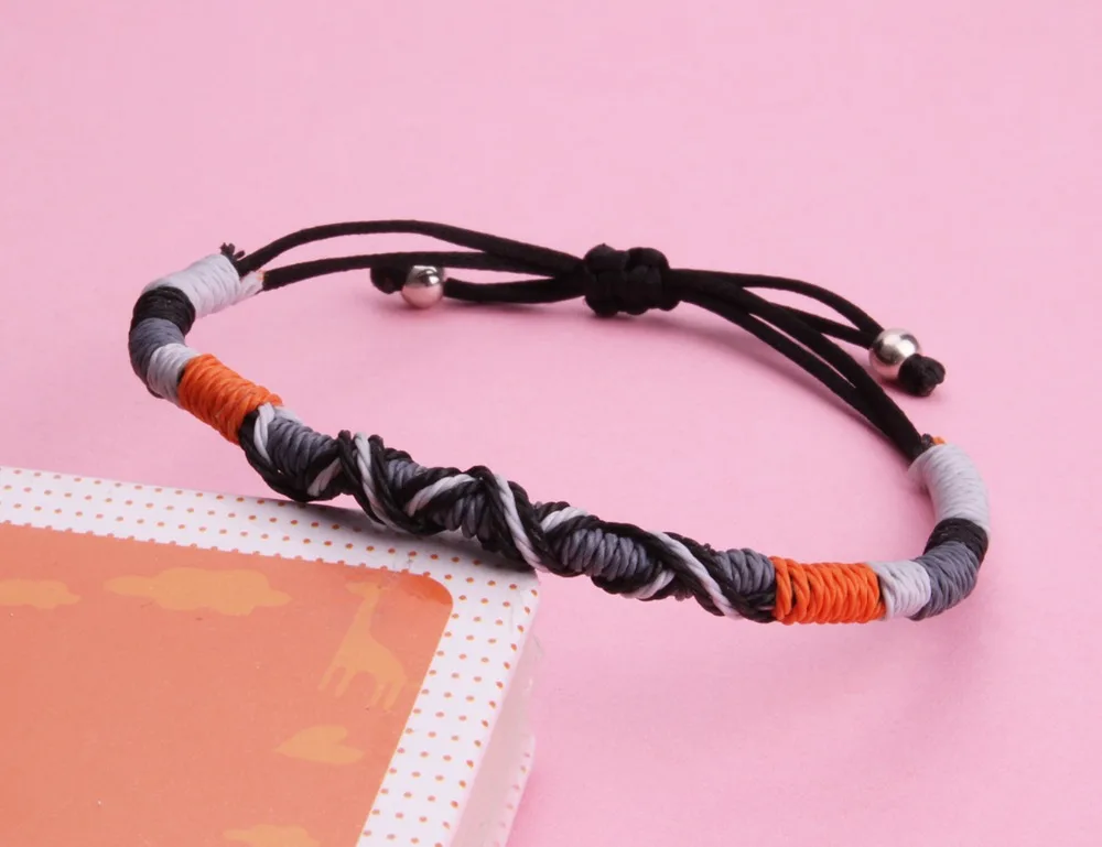 Водостойкий воск с покрытием Boho Chic прочный плетеный браслет дружбы для женщин и мужчин Femme Homme Slipknot Регулируемый ювелирный шнур