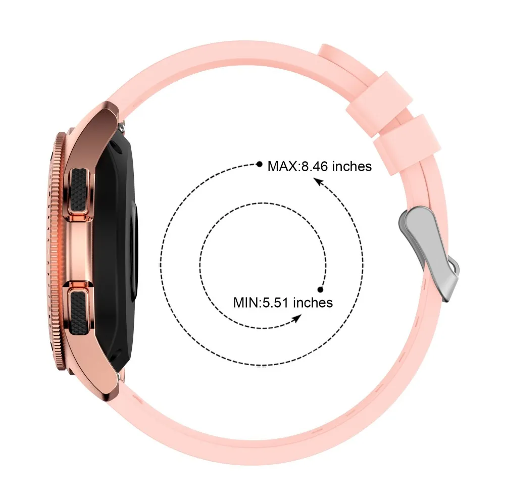Мягкий силиконовый ремешок для часов samsung Galaxy Watch 42 мм R810 ремешок полосатый резиновый сменный Браслет 20 мм ремешок