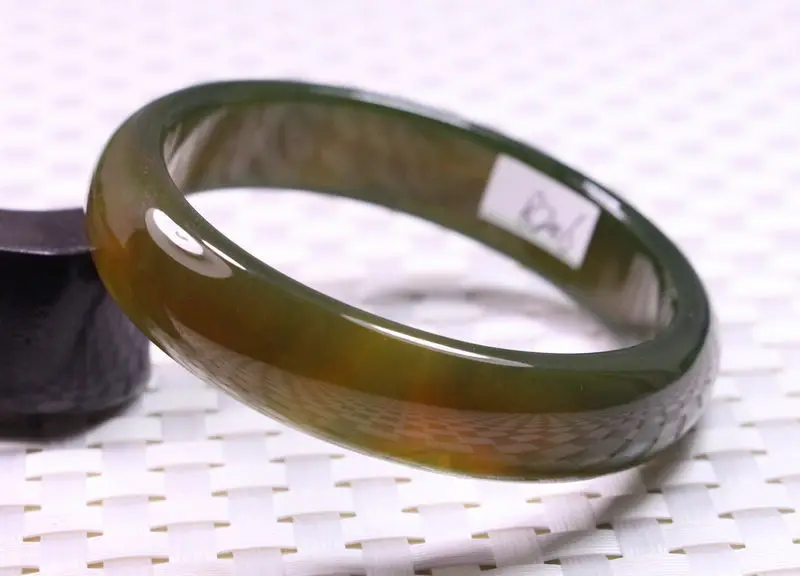 62 мм очень тонкий Редкий Натуральный темно-зеленый жадеитовый нефритовый