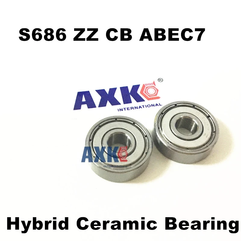 Бесплатная доставка S686 ZZ CB ABEC7 6x13x5 мм s686zz Германия гибридные керамические шарики