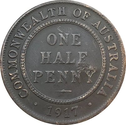 1917 Реплика 1911-1923 13 монеты Австралия One полпенни копия монет Копер - Цвет: 1917