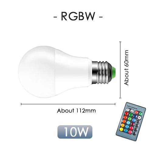 Светодиодная rgb-лампа E27 свет Прожектор управляемый ИК-пульт дистанционного управления 5 Вт 10 Вт 15 Вт AC 110 В 220 В красочный волшебный праздник Бар Клуб Ночной смарт-лампа - Испускаемый цвет: 10W RGB with white