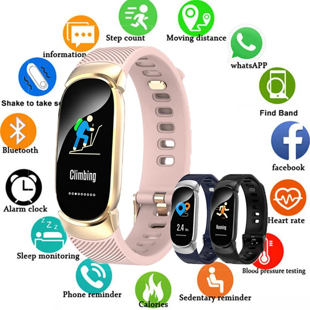 2019 женские спортивные Смарт часы мужские светодиодный водонепроницаемый умный