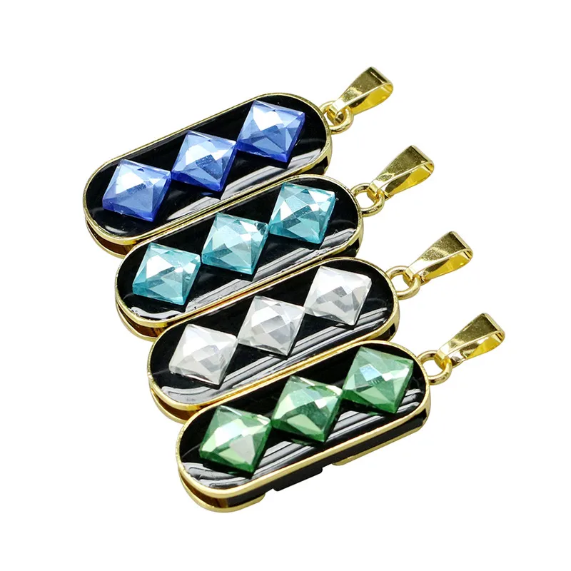 Jewelry Mini USB Stick 2.0 Pendrive 128 GB Flash Drive Real Capacity Crystal Necklace 64GB/8GB/16GB/32GB Girl Gift | Компьютеры и офис