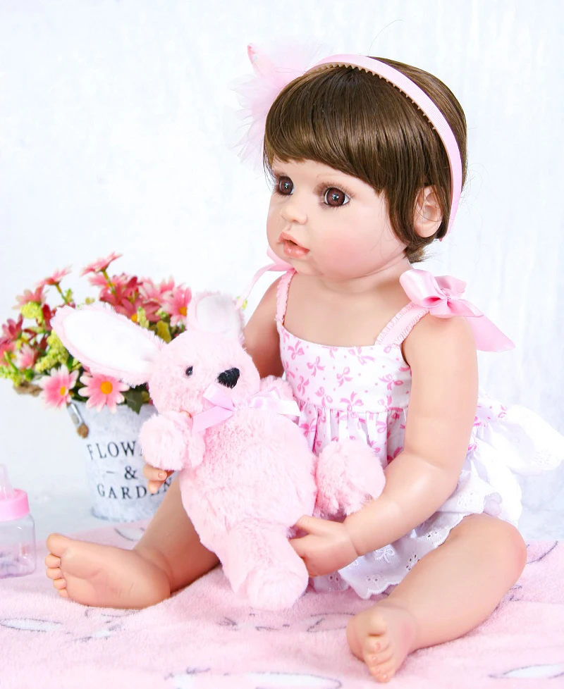 Boneca реборн силиконовая completa 22 дюймов Высокое качество полное тело виниловых reborn