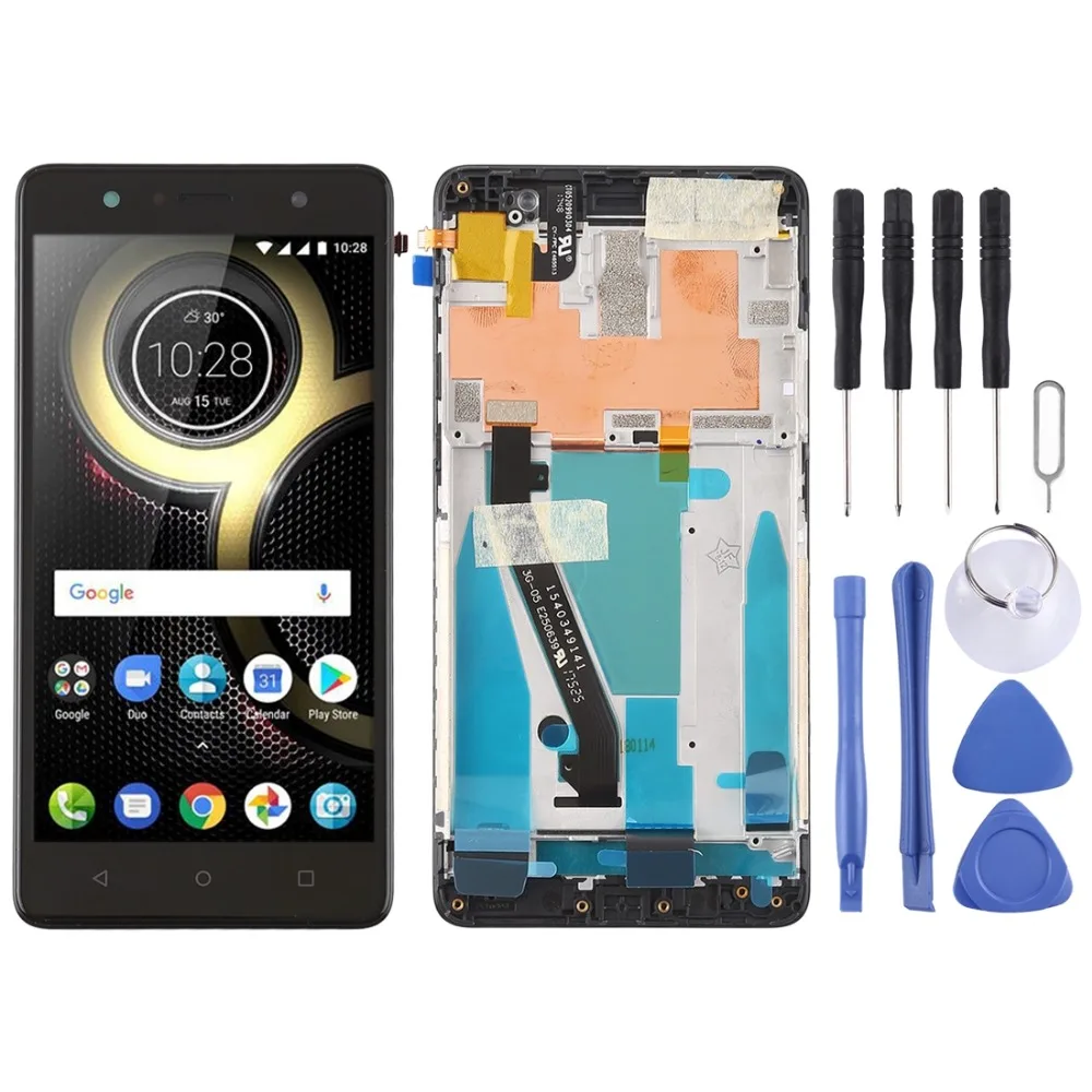 Для Lenovo K8 Plus ЖК экран с рамкой для k8 сенсорный дигитайзер полная сборка Запасная