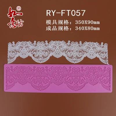 

Ry-ft057 Пищевая силиконовая форма 35х9см цветок сахар кружева коврик Украшение для кекса выпечки Посуда Сахар ремесло плесень