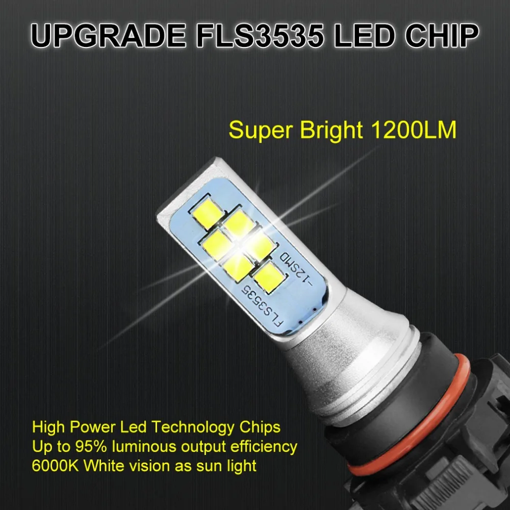 2 шт. авто светодиодный лампы H27 880 881 P13W 5202 H16 PSX24W PSX26W Противотуманные фары Дневные
